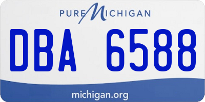 MI license plate DBA6588