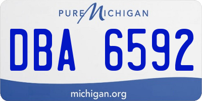 MI license plate DBA6592
