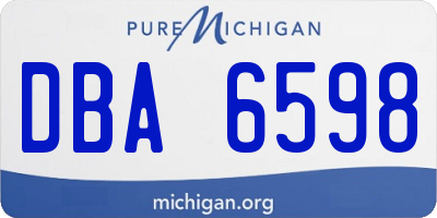 MI license plate DBA6598