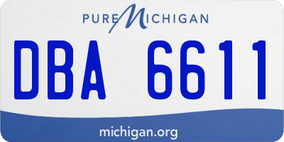 MI license plate DBA6611