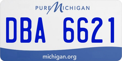 MI license plate DBA6621
