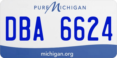 MI license plate DBA6624