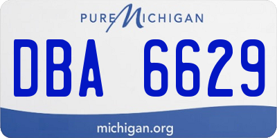 MI license plate DBA6629