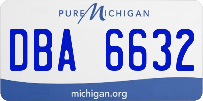 MI license plate DBA6632