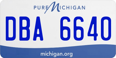 MI license plate DBA6640