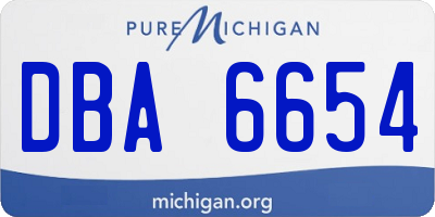 MI license plate DBA6654