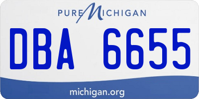 MI license plate DBA6655