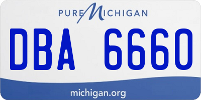 MI license plate DBA6660