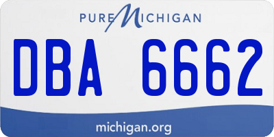 MI license plate DBA6662