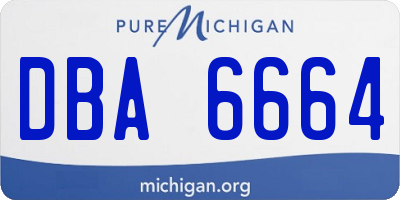 MI license plate DBA6664