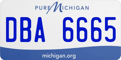 MI license plate DBA6665