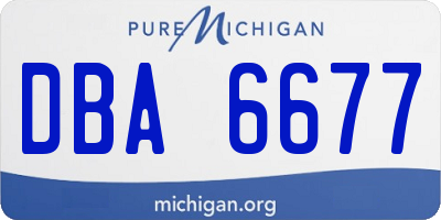 MI license plate DBA6677