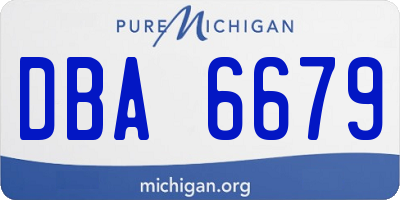 MI license plate DBA6679