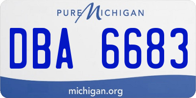 MI license plate DBA6683