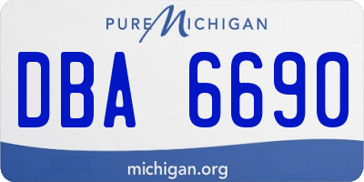 MI license plate DBA6690