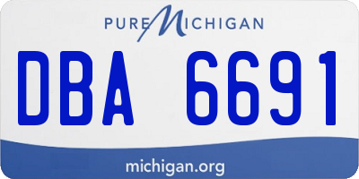 MI license plate DBA6691