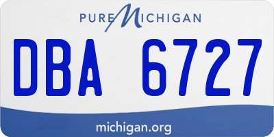 MI license plate DBA6727