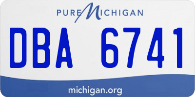 MI license plate DBA6741