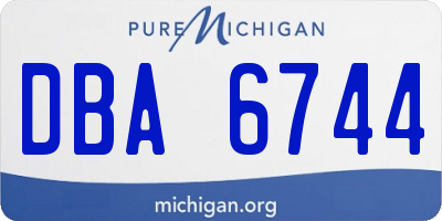 MI license plate DBA6744