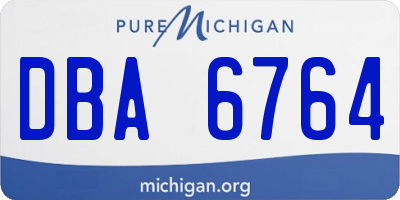 MI license plate DBA6764