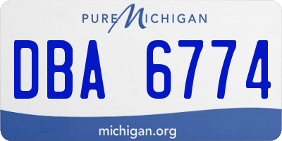 MI license plate DBA6774