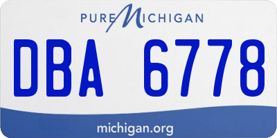 MI license plate DBA6778