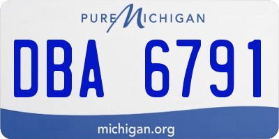 MI license plate DBA6791