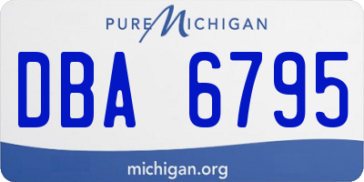 MI license plate DBA6795