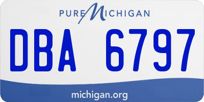 MI license plate DBA6797
