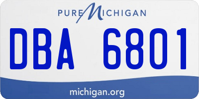 MI license plate DBA6801