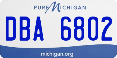 MI license plate DBA6802