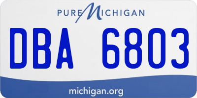 MI license plate DBA6803