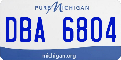 MI license plate DBA6804