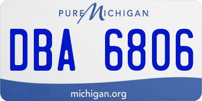 MI license plate DBA6806