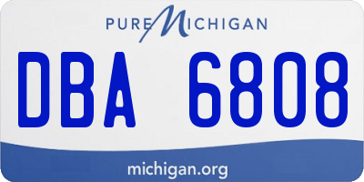 MI license plate DBA6808