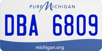 MI license plate DBA6809