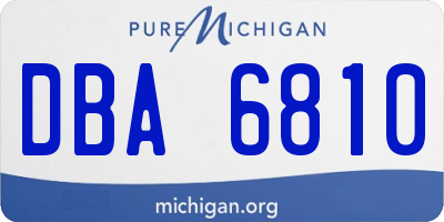 MI license plate DBA6810