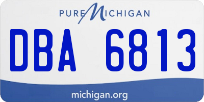 MI license plate DBA6813