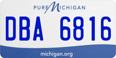 MI license plate DBA6816