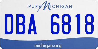 MI license plate DBA6818