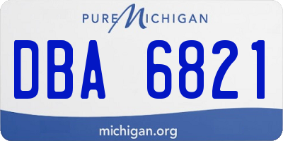 MI license plate DBA6821