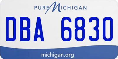 MI license plate DBA6830