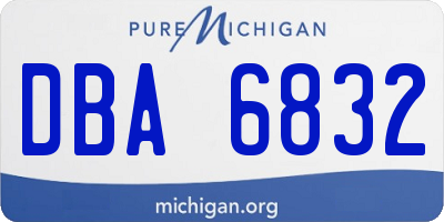 MI license plate DBA6832