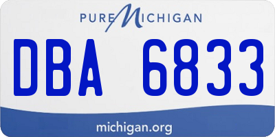 MI license plate DBA6833