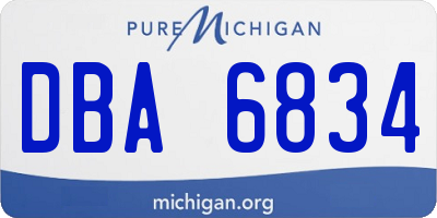 MI license plate DBA6834