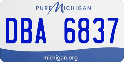 MI license plate DBA6837
