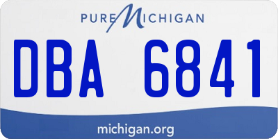 MI license plate DBA6841
