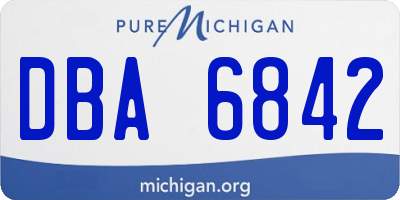 MI license plate DBA6842