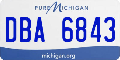 MI license plate DBA6843