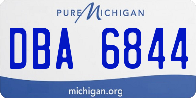 MI license plate DBA6844